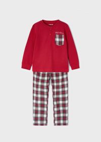 Dětské chlapecké pyžamo s kostkovaným spodkem MAYORAL