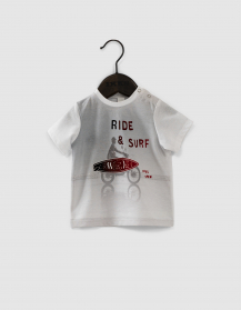 Chlapecké tričko s nápisem Ride & Surf IKKS