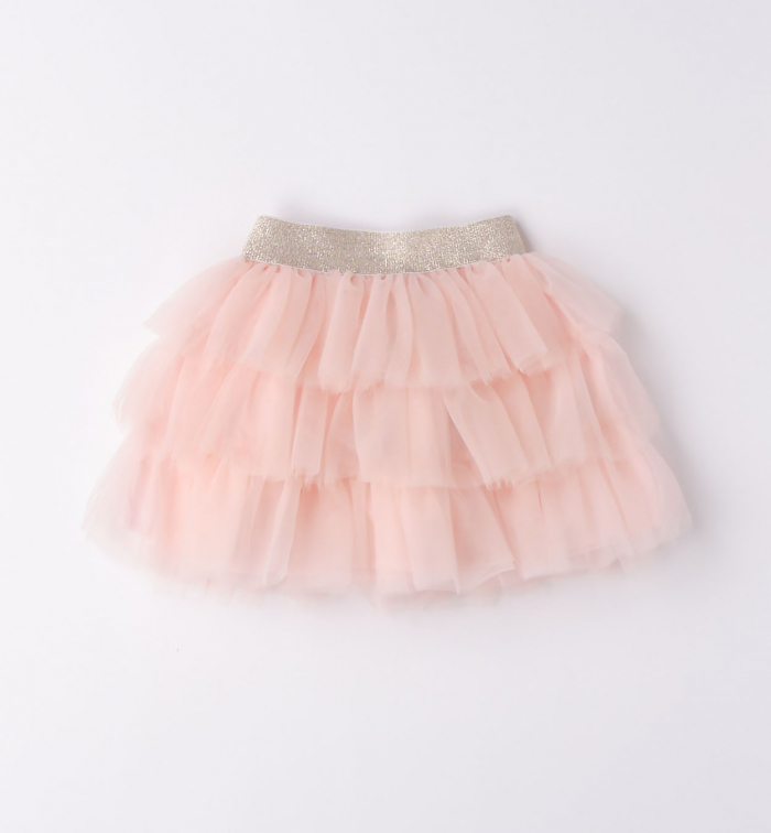 detail Dívčí tylová volánová sukně s bavlněnou podšívkou IDO