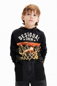 Chlapecké tričko s kapucí s dlouhým rukávem DESIGUAL