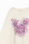 náhled Dívčí tričko Disney s dlouhým rukávem s potiskem srdce a flitry DESIGUAL
