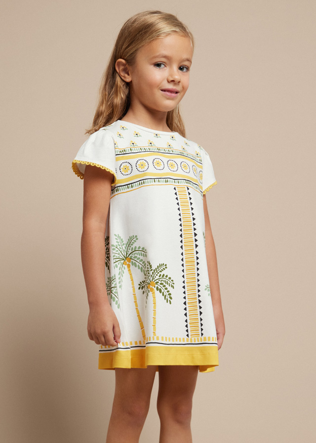 Dívčí šaty s palmami MAYORAL