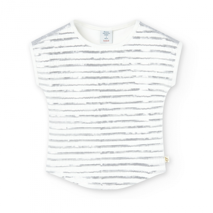 detail Dívčí tričko ze strečové bavlny BOBOLI