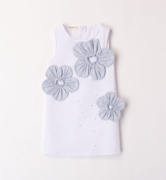 detail Dívčí šaty bez rukávů s květinovou aplikací SARABANDA